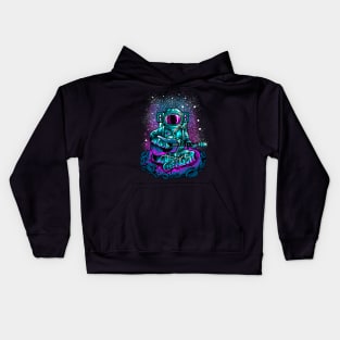 Astronaut guitarist Kids Hoodie